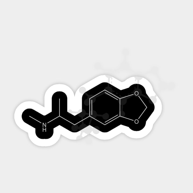 Ecstasy Molecule Sticker by ChemECool